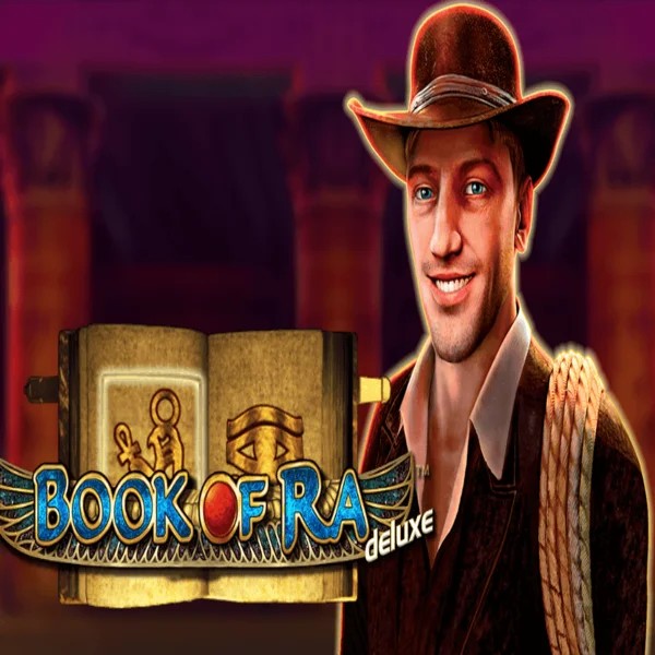 Book of Ra Deluxe logo by Novomatic Binobet Casino